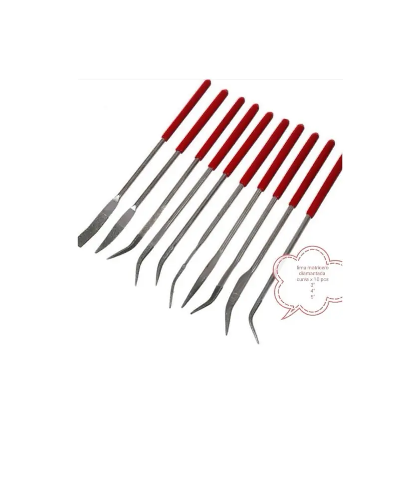 LIMAS DIAMANTADAS CURVAS SET MATRICERO X 10 4X160MM (U400)