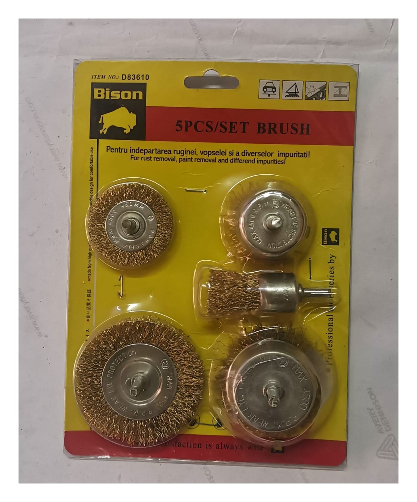 CEPILLO PARA TALADRO X 5PZS  BISON (U350)