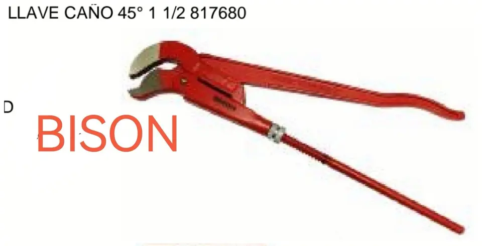 LLAVE CAÑO BISON 45°   1 1/2"  (U1230)