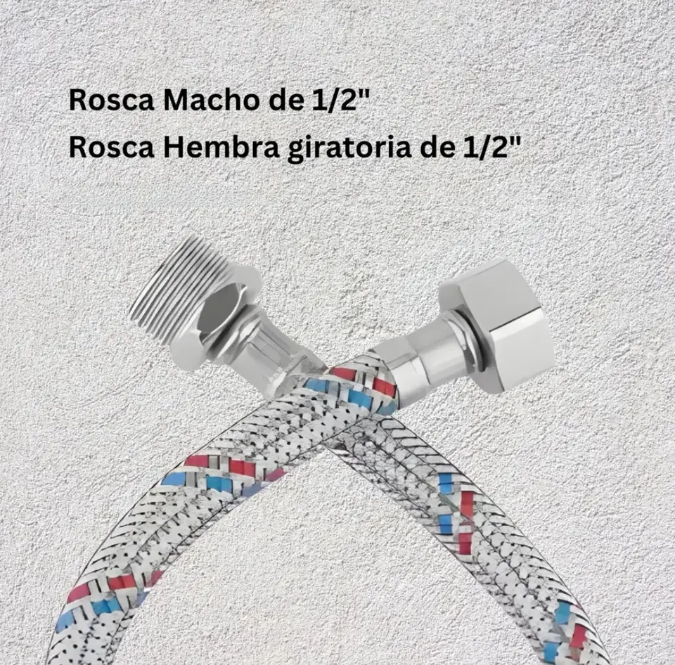 FLEXIBLE MALLADO AGUA 1/2 M-H 50CM(U065)