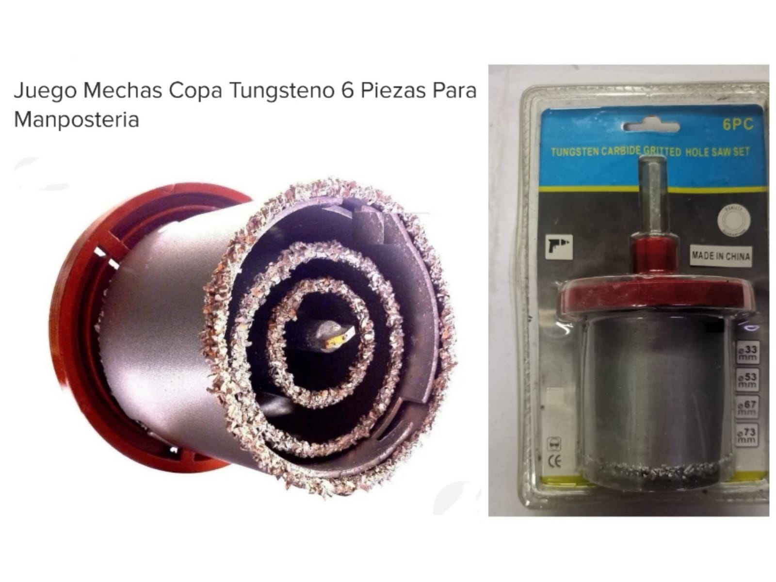 MECHA COPA TUNGSTENO X 6PZS (U1900)