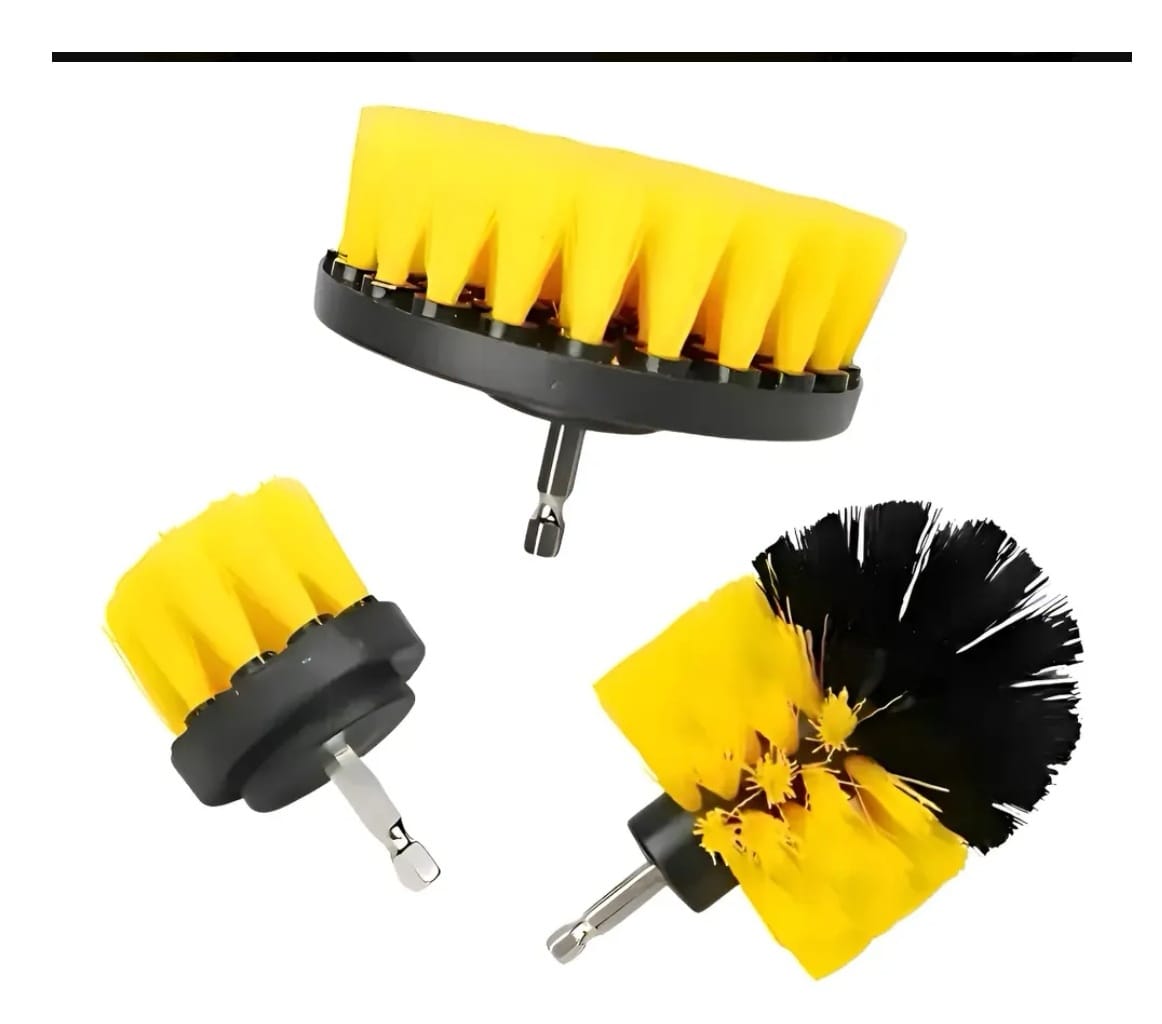 CEPILLO CERDA PLASTICO X 3 PARA TALADRO (U285)
