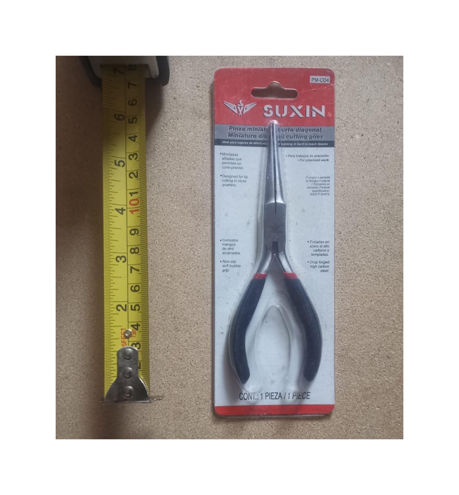PINZA MINI SUXIN 4.5" PUNTA LARGA (U180)