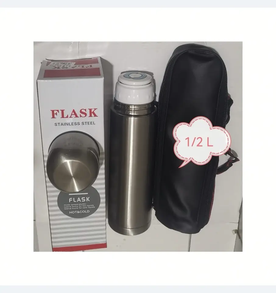 TERMO ACERO BALA 1/2 L CON TAPON BLANCO (U650)