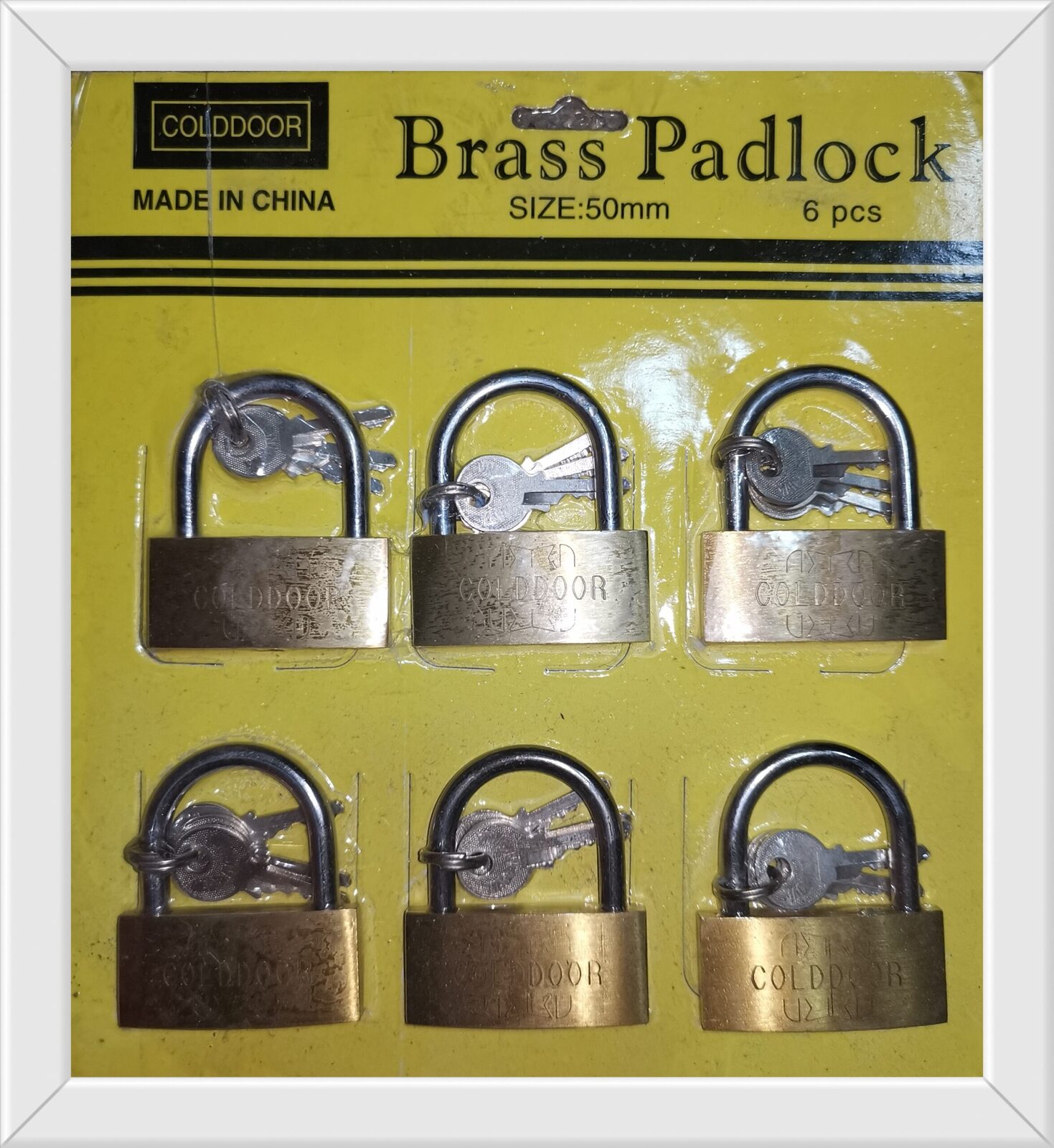CANDADO EN BLISTER 50MM X 6 PCS (U600)