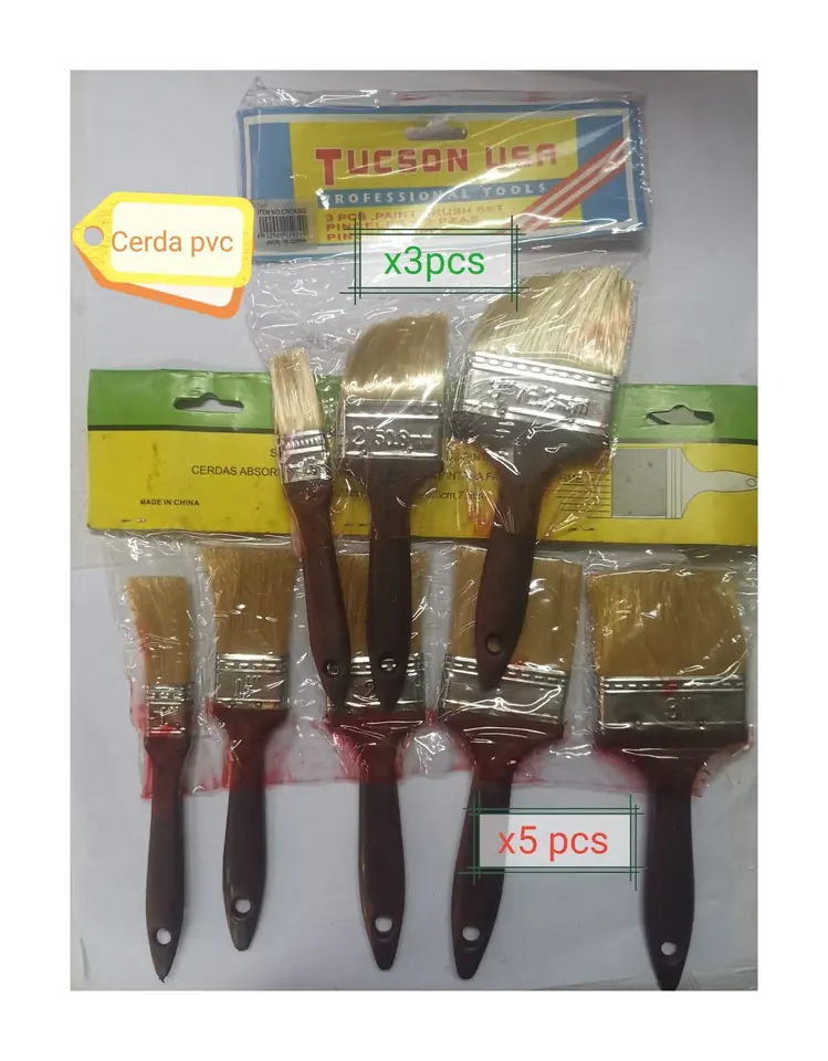 PINCEL SET X 3PZS CERDA SINTETICA (u090)