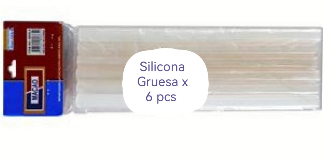 SILICONA BARRA GRUESA X 6PZS MACAO(U140)