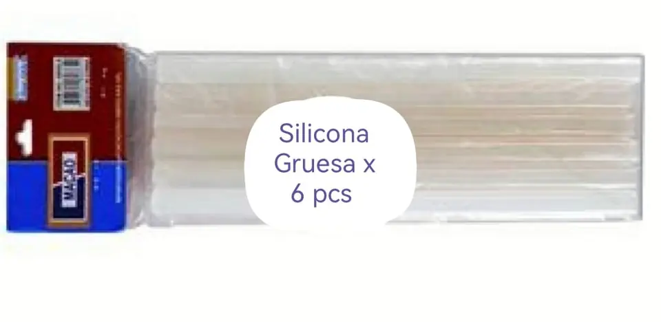 SILICONA BARRA GRUESA X 6PZS MACAO(U140)