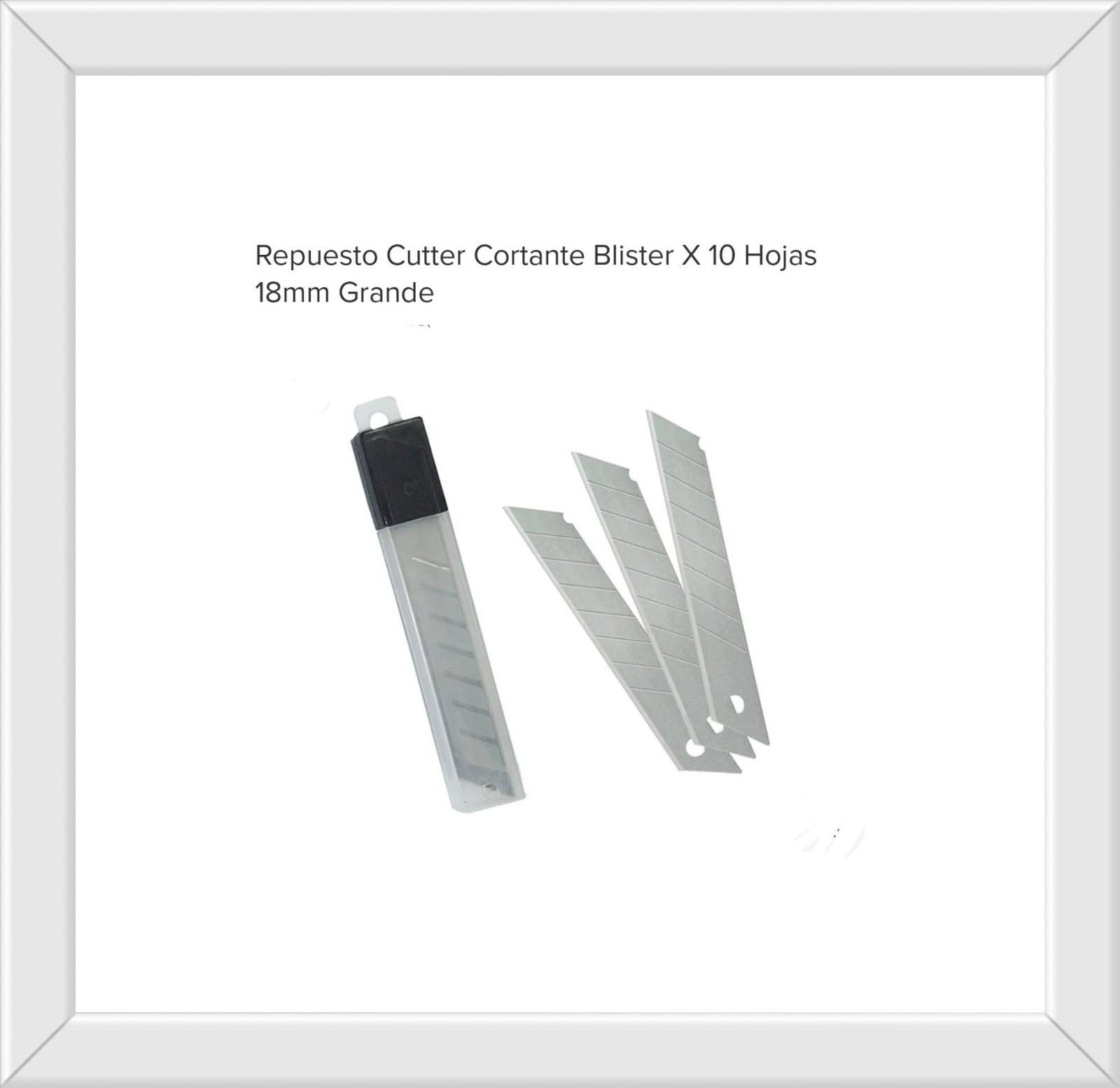 HOJA REPUESTO PARA CUTTER X 10 HOJAS 18MM (U036)