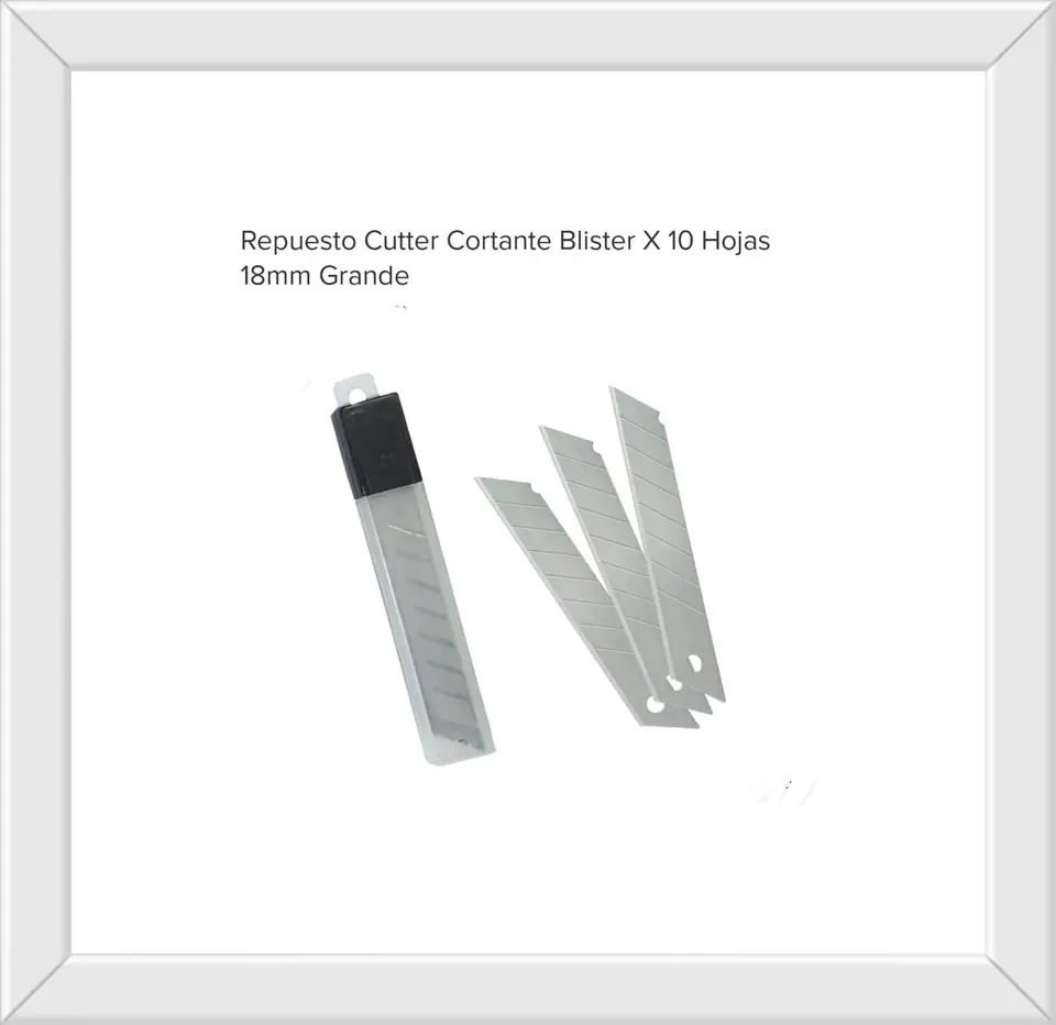 HOJA REPUESTO PARA CUTTER X 10 HOJAS 18MM (U036)