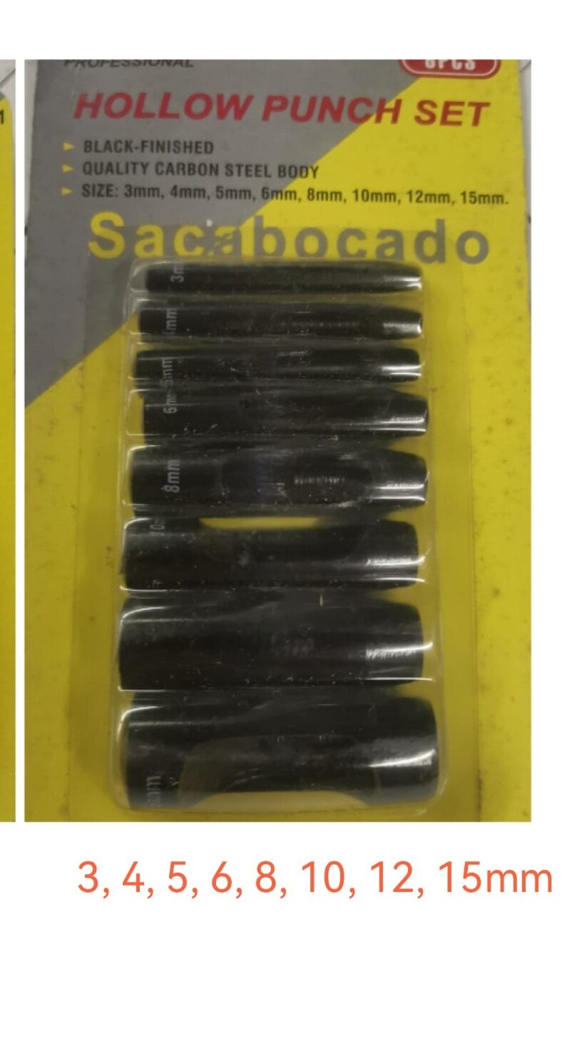 SACABOCADO A GOLPE ACERO CARBONO CHALIMEX X8PCS (U400)