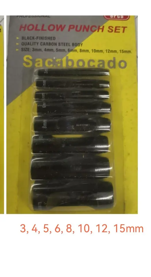 SACABOCADO A GOLPE ACERO CARBONO CHALIMEX X8PCS (U400)