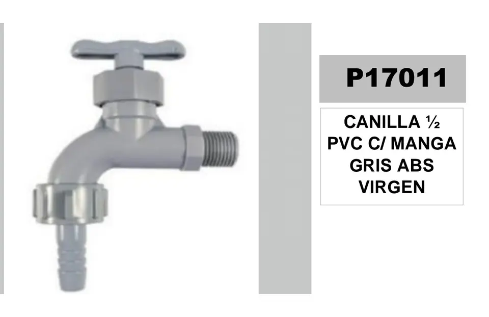 CANILLA PVC GRIS  1/2 (U100)