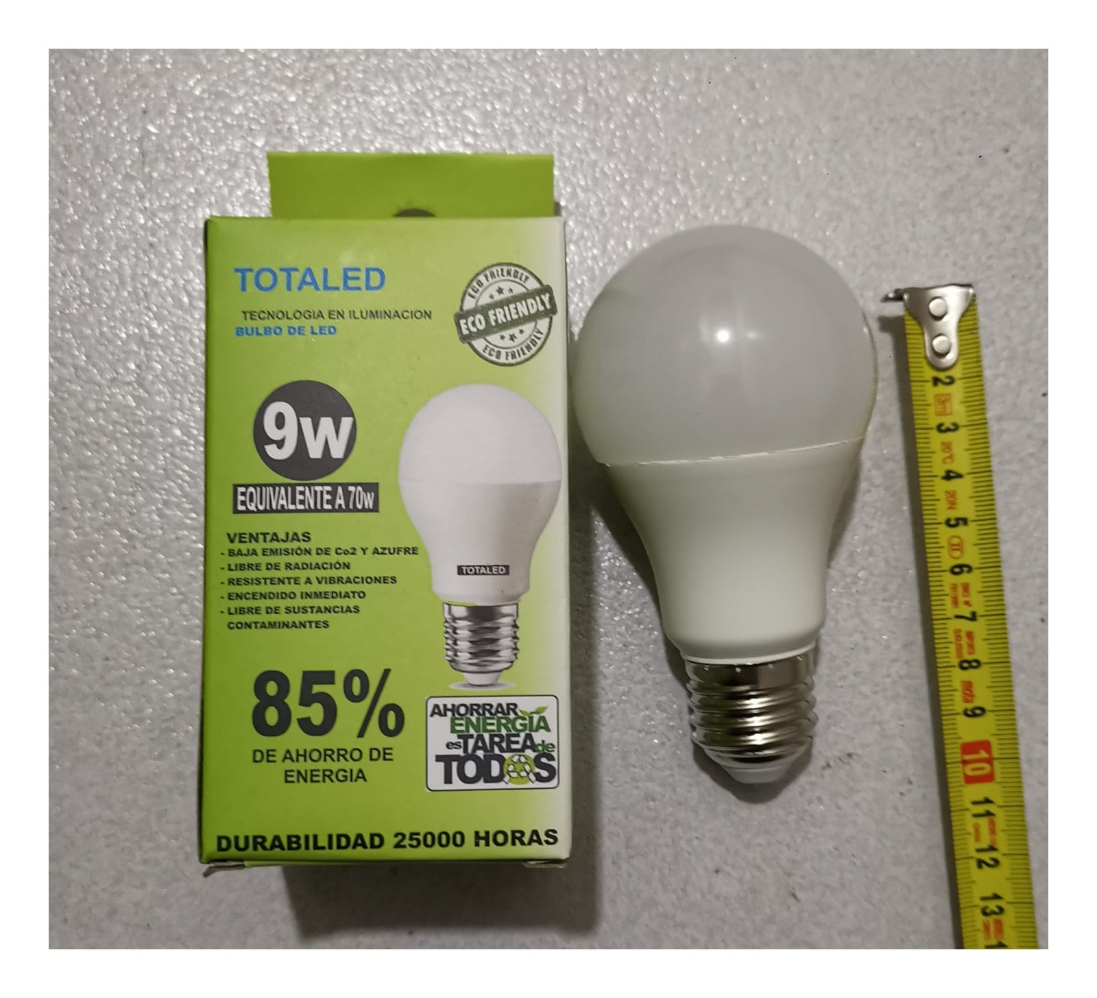 LAMPARA LED 9W LUZ CALIDA (U055)