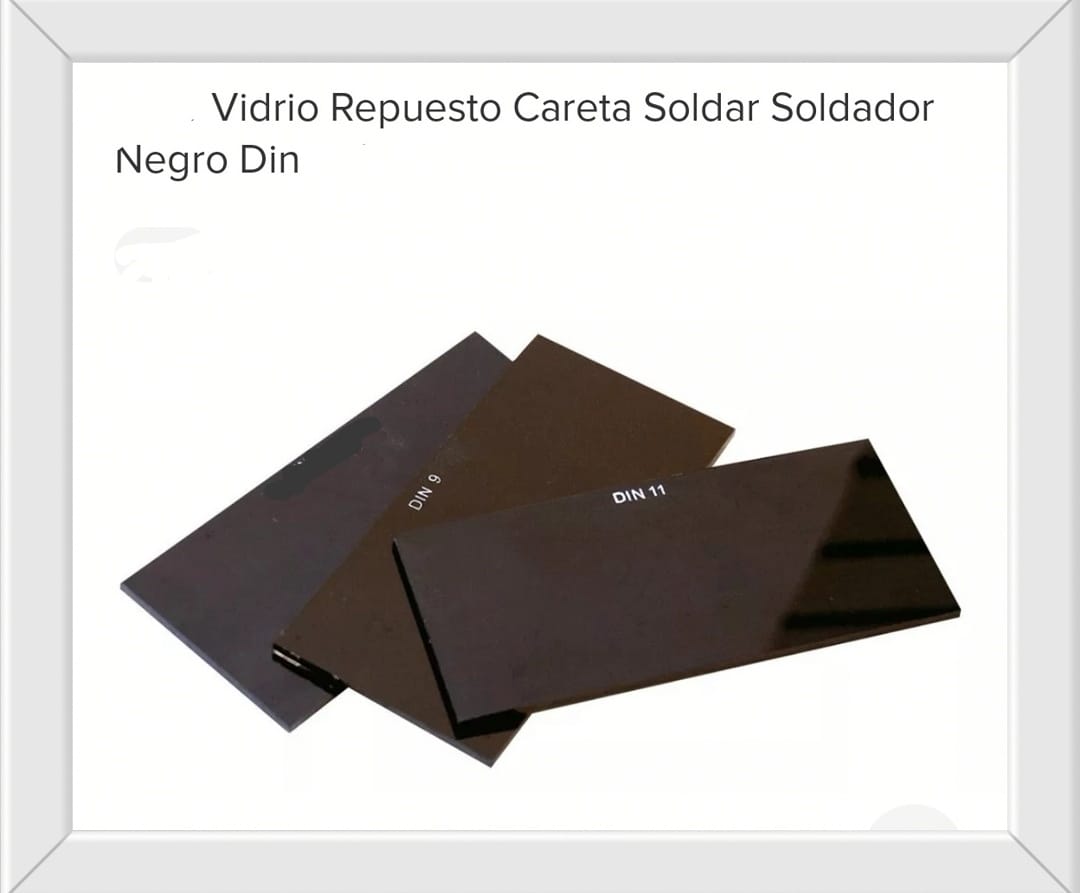 VIDRIO X 10 PZS PARA MASCARA SOLDAR NEGRO DIN 9/10/11/12(U220)