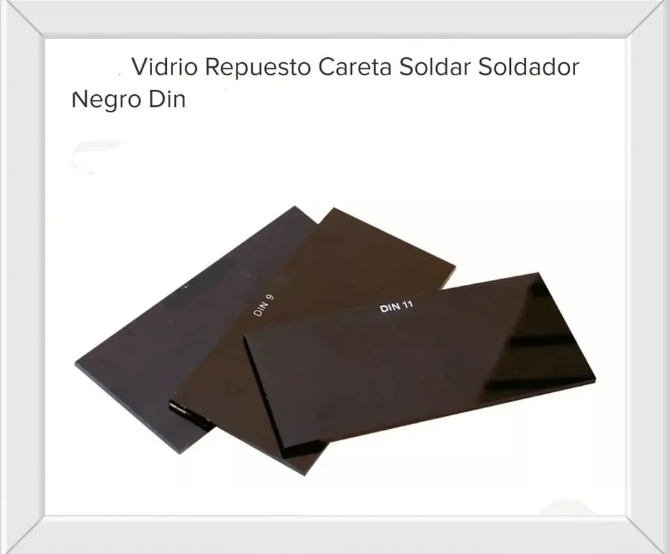 VIDRIO X 10 PZS PARA MASCARA SOLDAR NEGRO DIN 9/10/11/12(U220)