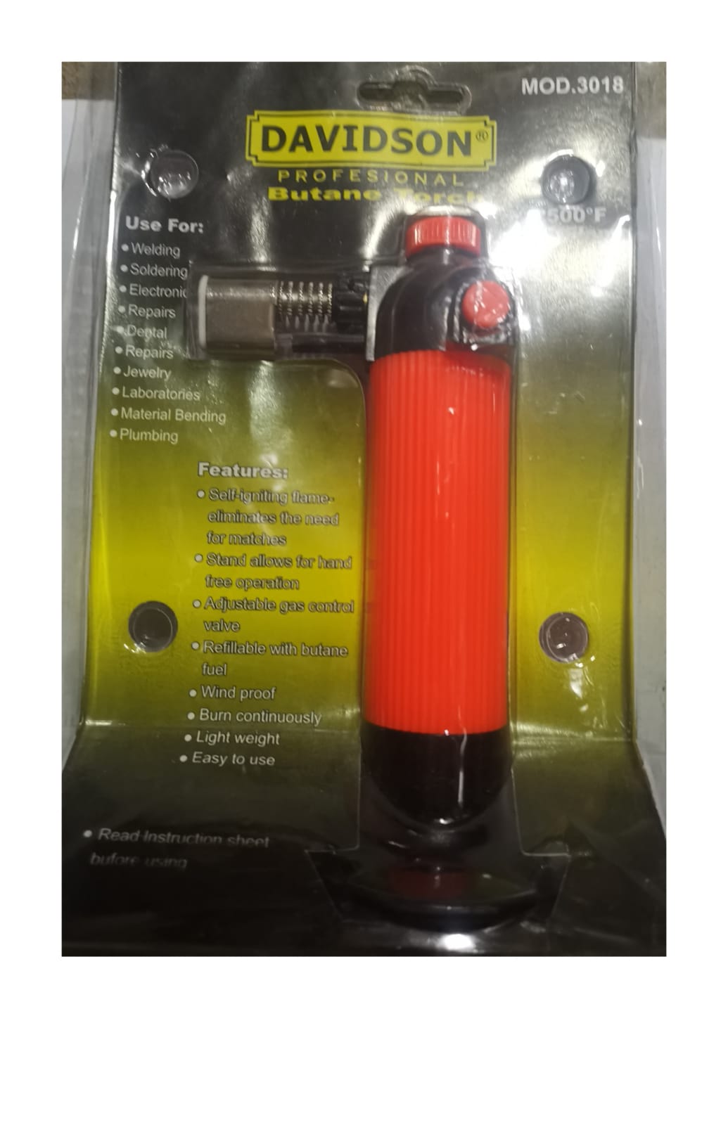 SOPLETE FLAMBEADOR  ENCENDIDO ELECTRONICO DAVISON 3018( U850)
