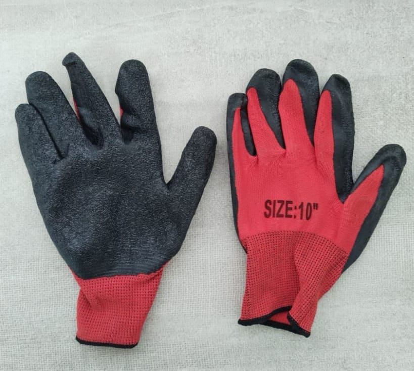 GUANTE NITRILO ROJO Y NEGRO (U080)