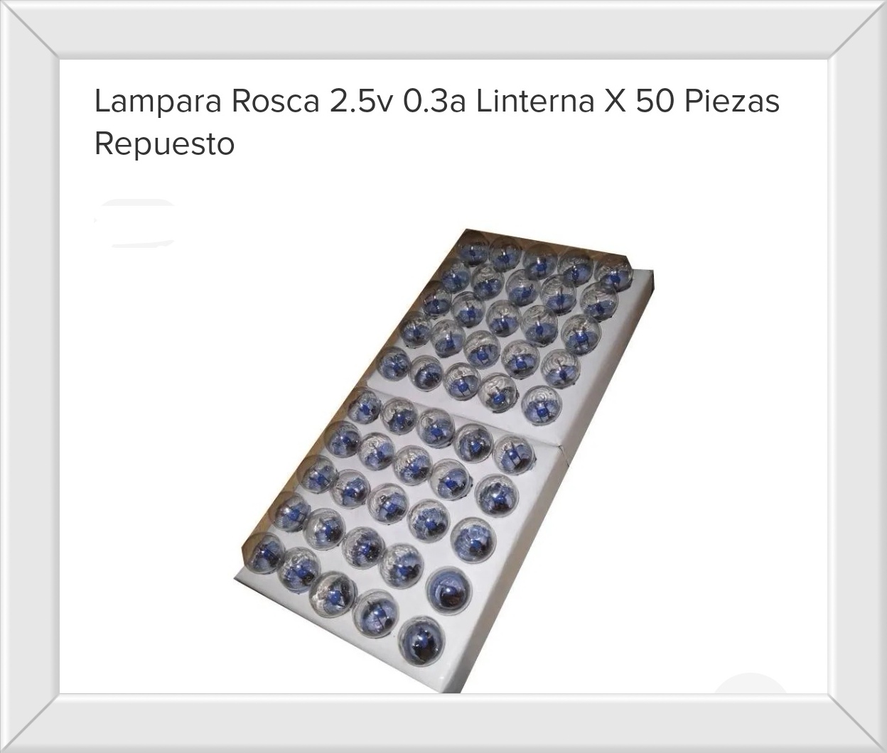 Lampara Repuesto Linterna a Rosca x50u(U300)