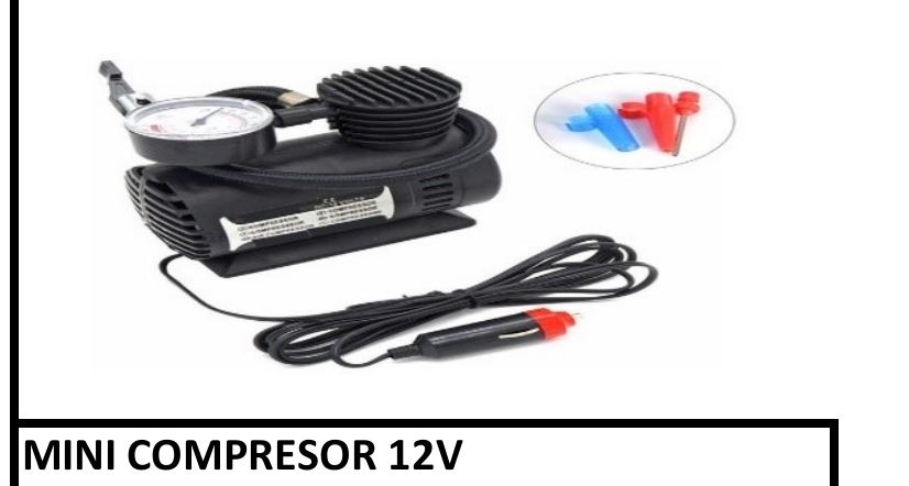 COMPRESOR DE AIRE MINI 12V 300 PSI  PVC (U560)