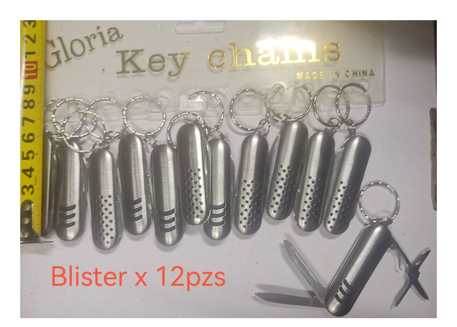 LLAVERO NAVAJA MULTIUSO  BLISTER X 12 UNIDADES (U350)