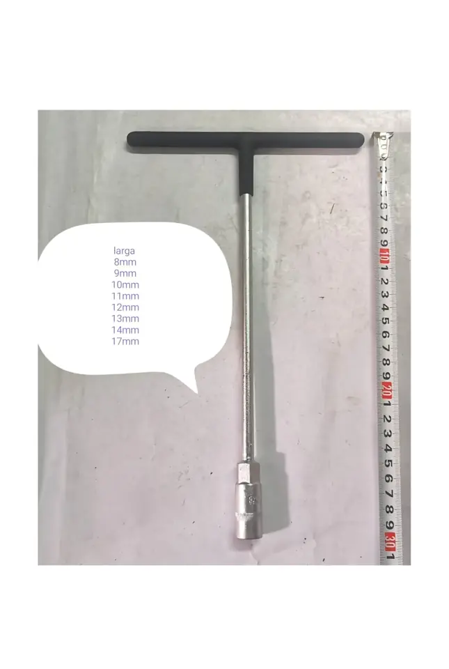 LLAVE T LARGA ENGOMADA 17MM (U140)