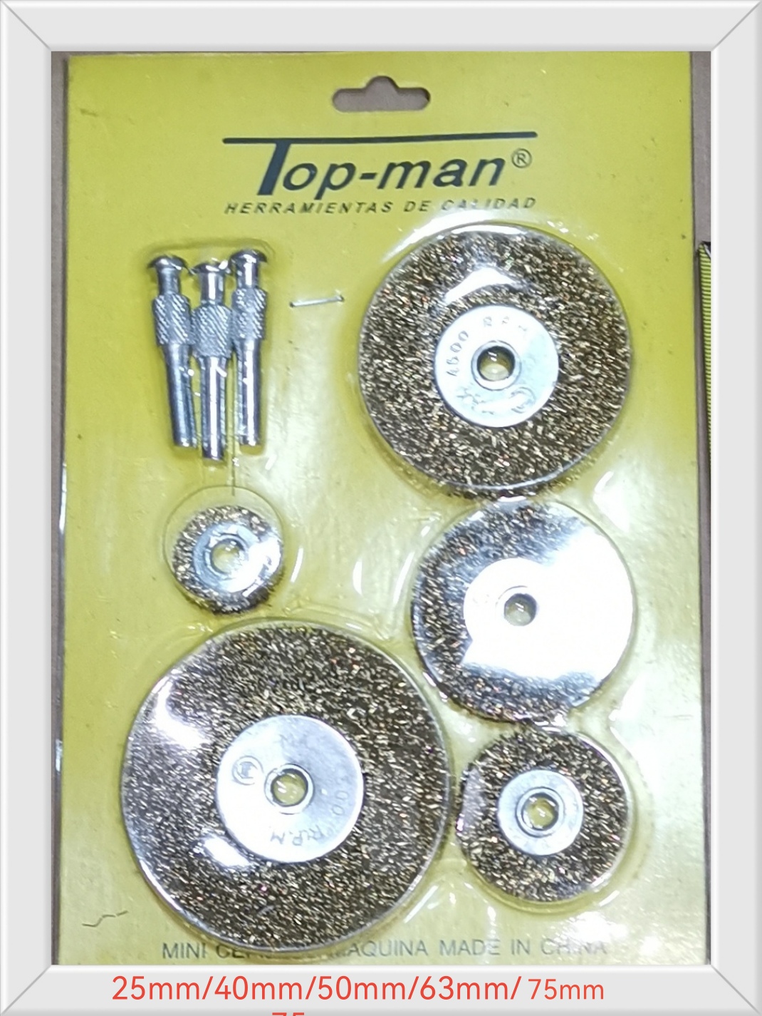CEPILLO PLANO PARA TALADRO X 5 PCS TOPMAN (U275)