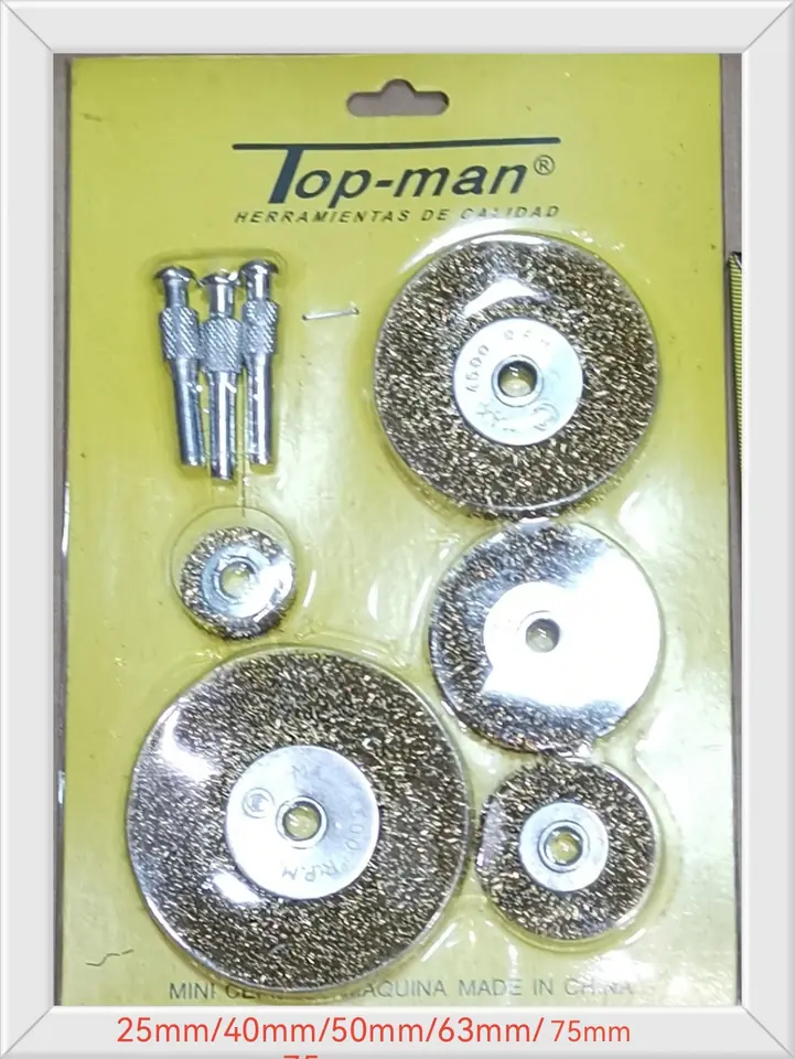 CEPILLO PLANO PARA TALADRO X 5 PCS TOPMAN (U275)