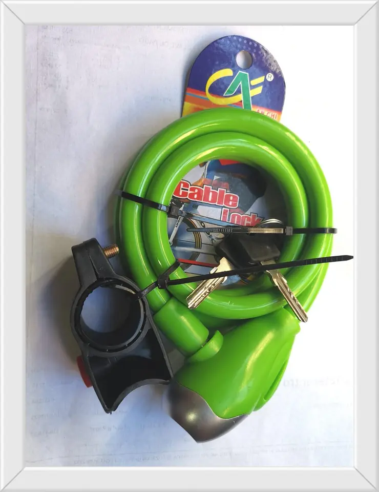 Linga cable bici color con soporte 12mm x 120cm (U375)