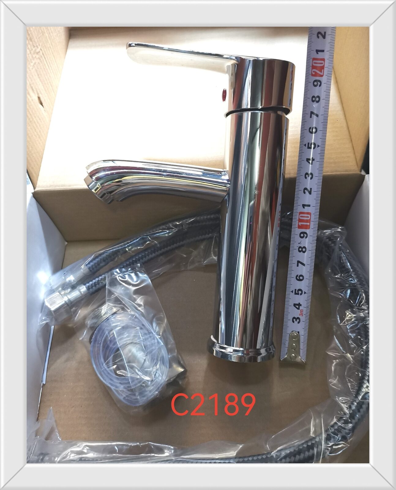 CANILLA MONOCOMANDO MESADA TUBO 20CM C2189 (U1325)