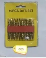 PUNTAS DOBLE TALADRO ATORNILLADOR X 10 PZS ECO (U150)