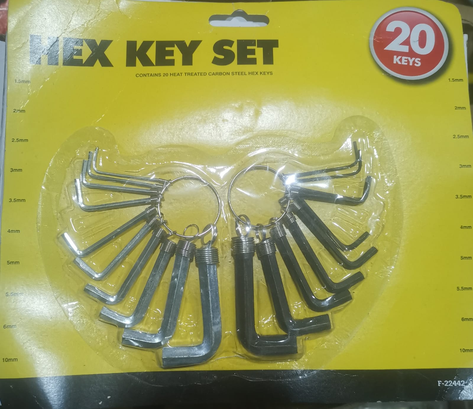 LLAVE ALLEN LLAVERO X 20PZS (U160)