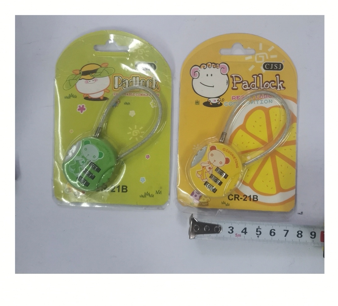 Candado combinación 3 dígitos con aro largo (U090)
