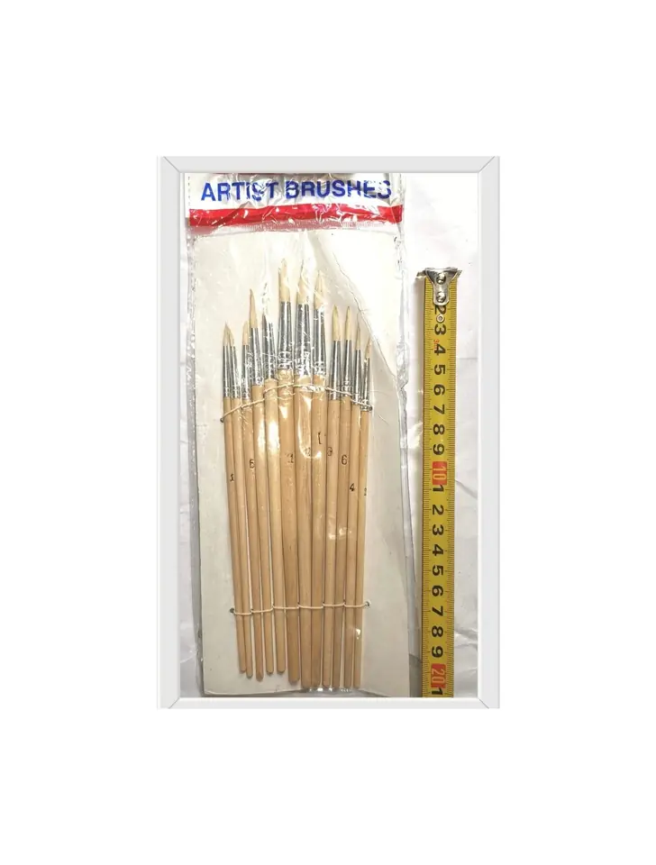 PINCELEAS CERDAS PUNTAS X 12 PCS 1-12MM (U160)