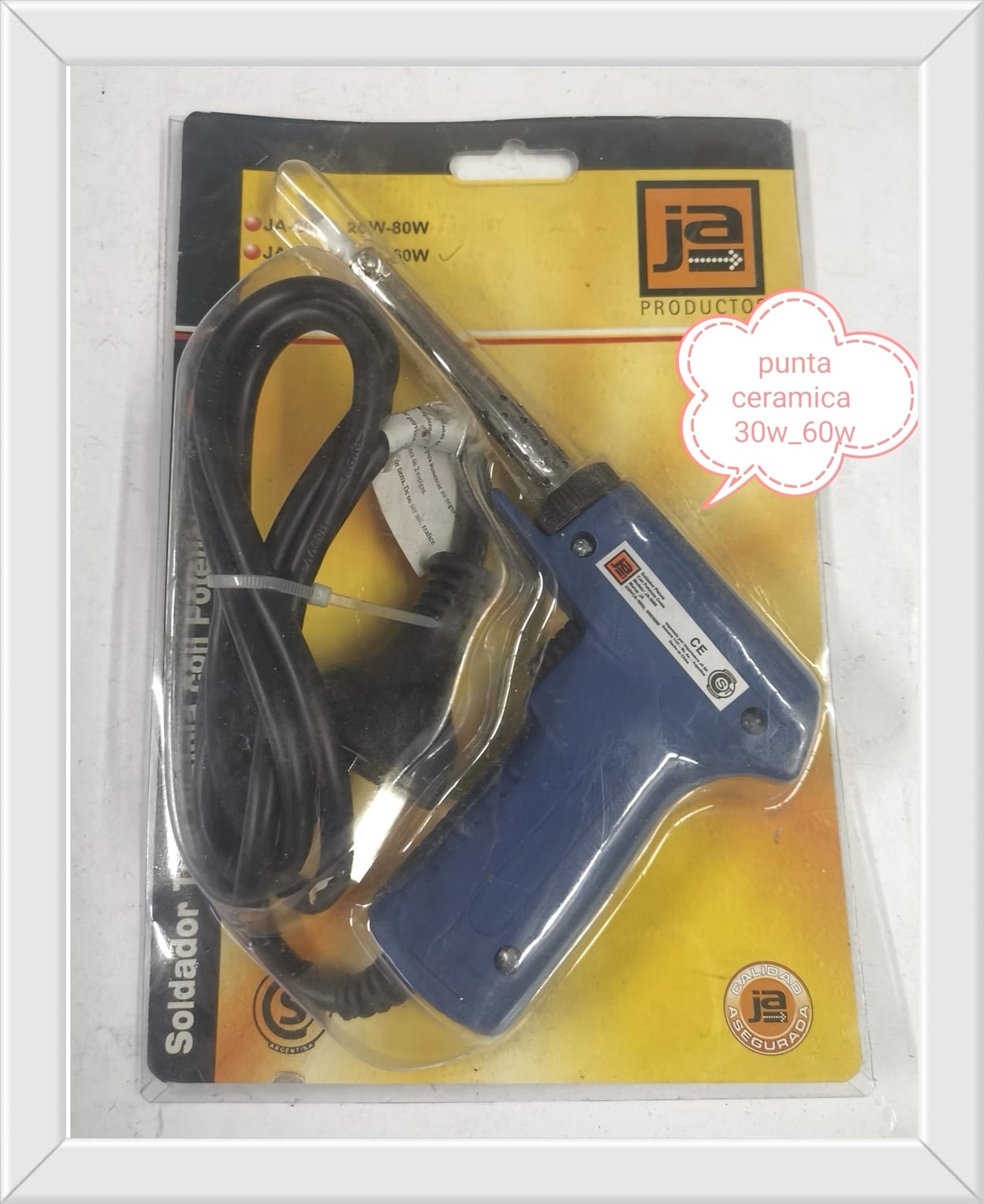 PISTOLA SOLDAR REGULABLE PUNTA CERAMICA 30W-60W (U550)
