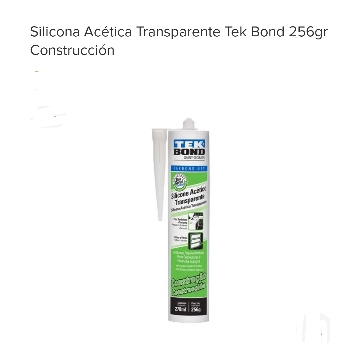SILICONA TUBO TEK BOND 256G