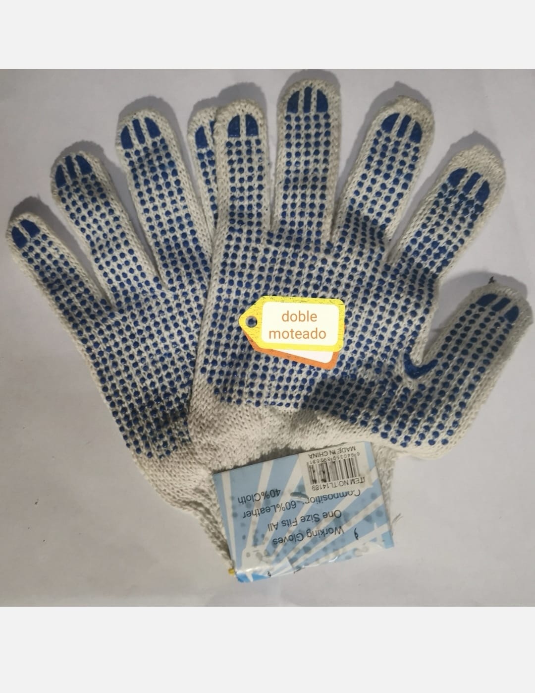 GUANTE MOTEADO DOBLE (U065)
