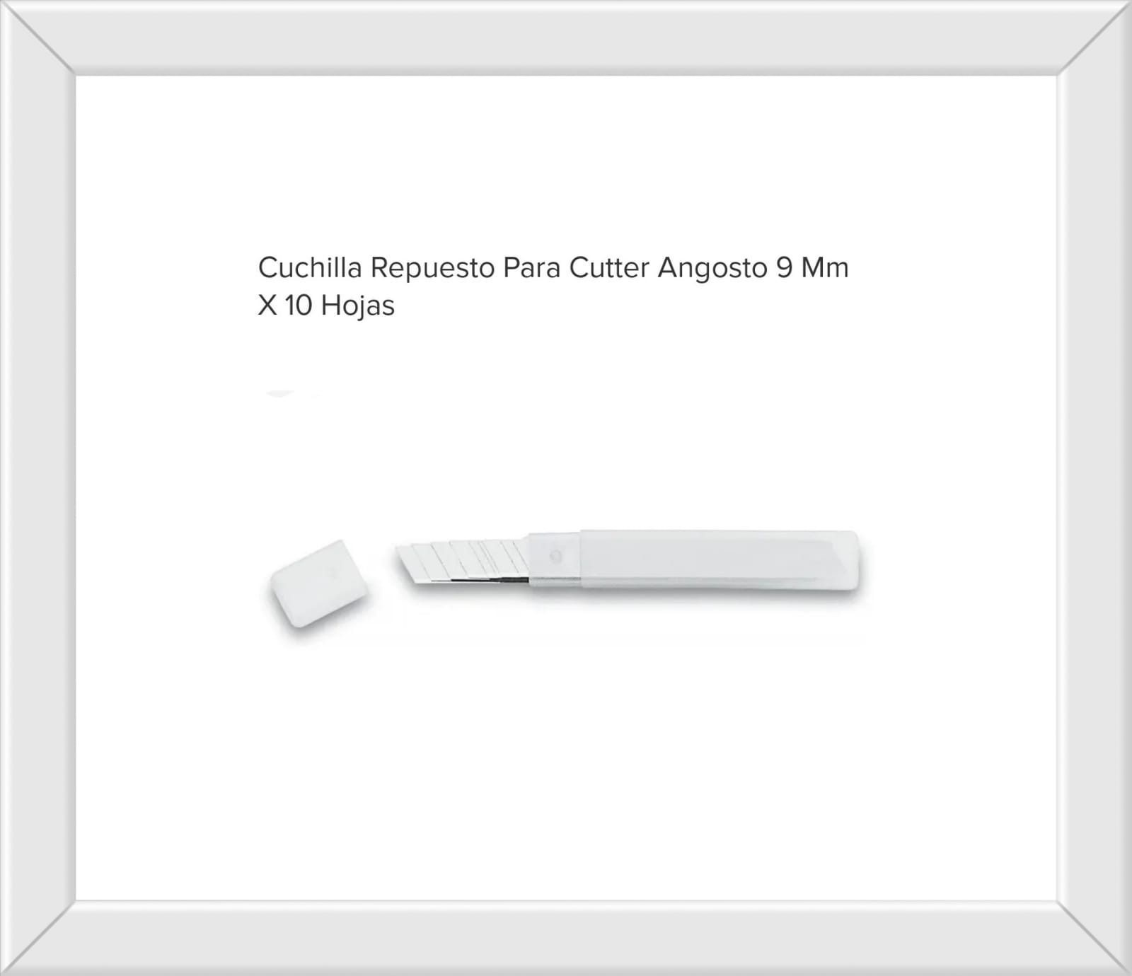 HOJA REPUESTO PARA CUTTER X 10 HOJAS  9MM (U028)