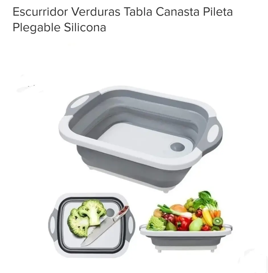 TABLA PICAR CANASTA PLEGABLE DE SILICONA (U300)