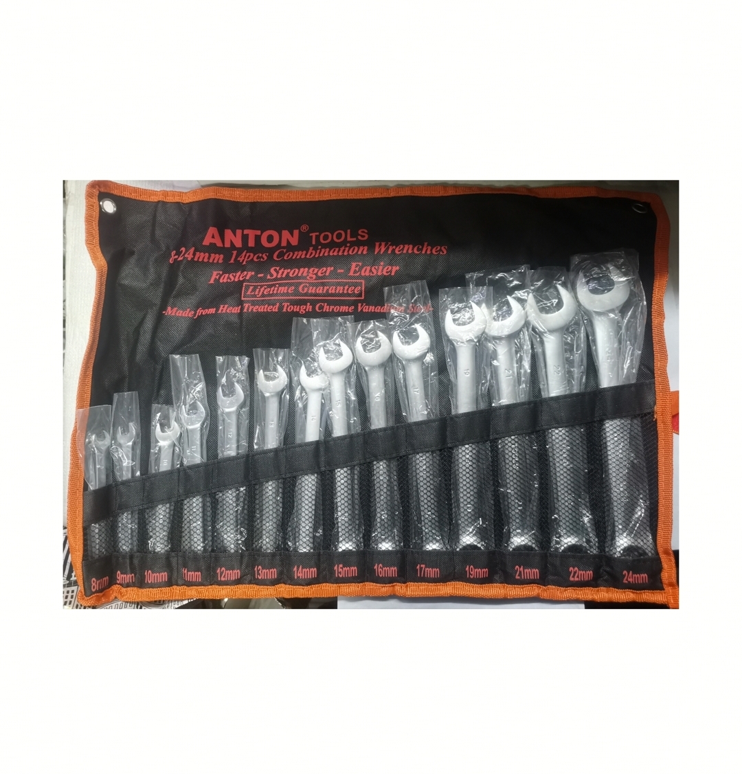 LLAVES COMBINADAS SET X 14 PCS 8-24MM CROMO VANADIO (U2000)