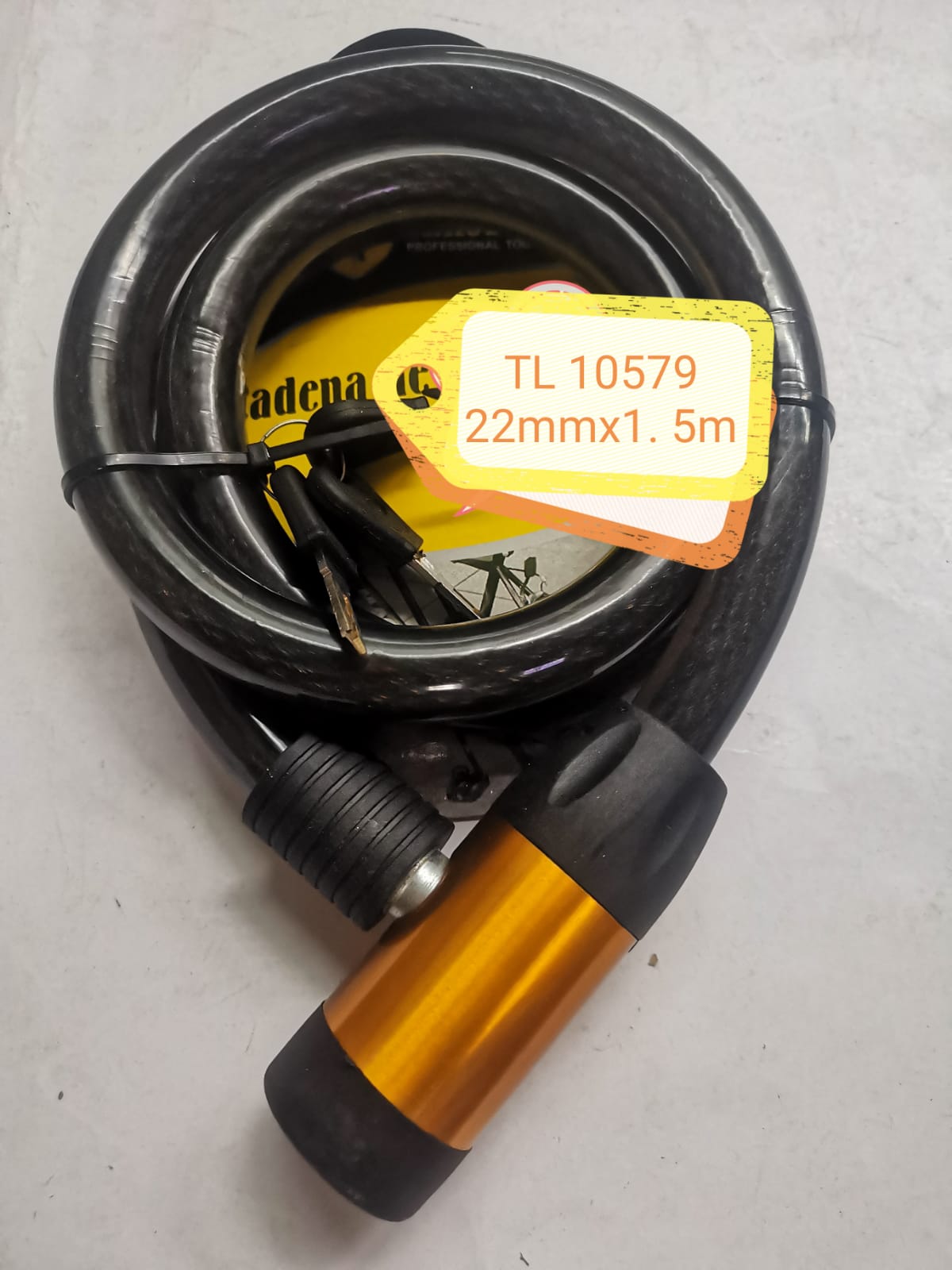 LINGA CABLE MOTO CABEZA DORADO 22MM*1.5M TL10579 (U750)
