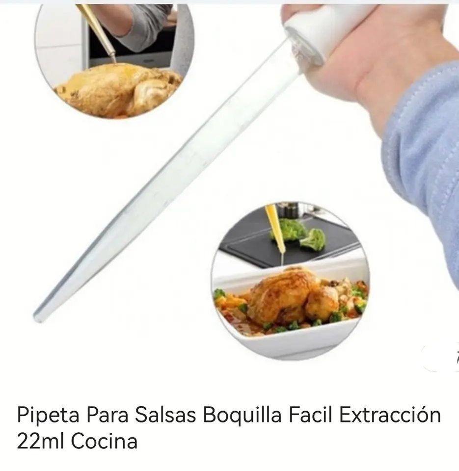 PIPETA JERINGA GOTERO SALSA ACEITE COCINA (u100)