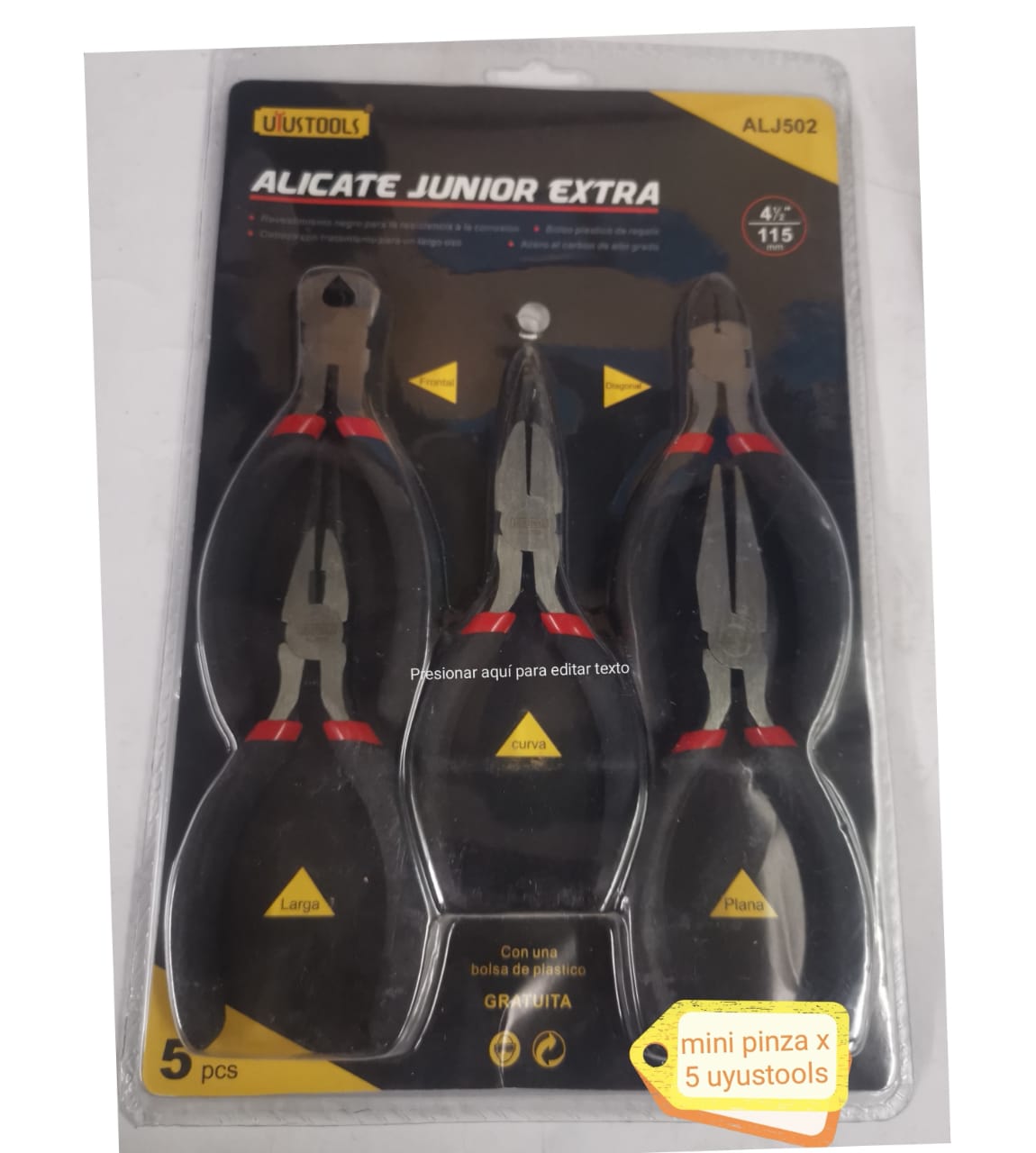 PINZA MINI 4.5" SET X5PCS UYUSTOOL (U950)