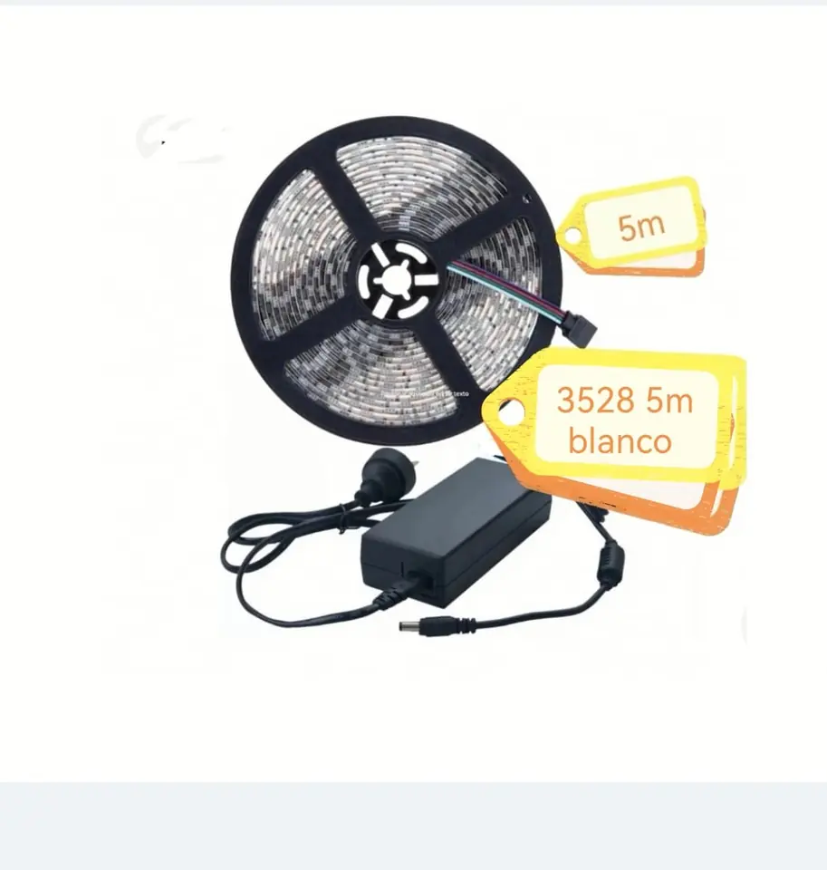 TIRA  LED 3528 X5M BLANCO CON TRANSFORMADOR (U500)