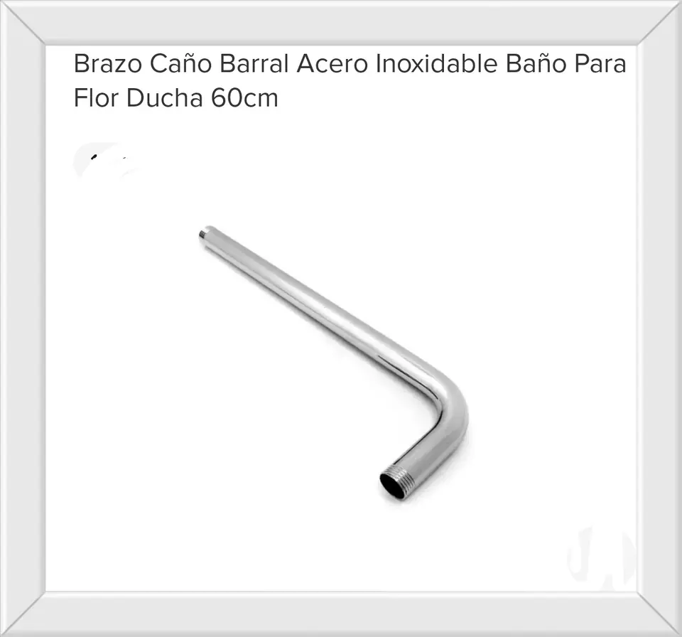 CAÑO DUCHA ACERO 90° 60CM (50+10)(U245)
