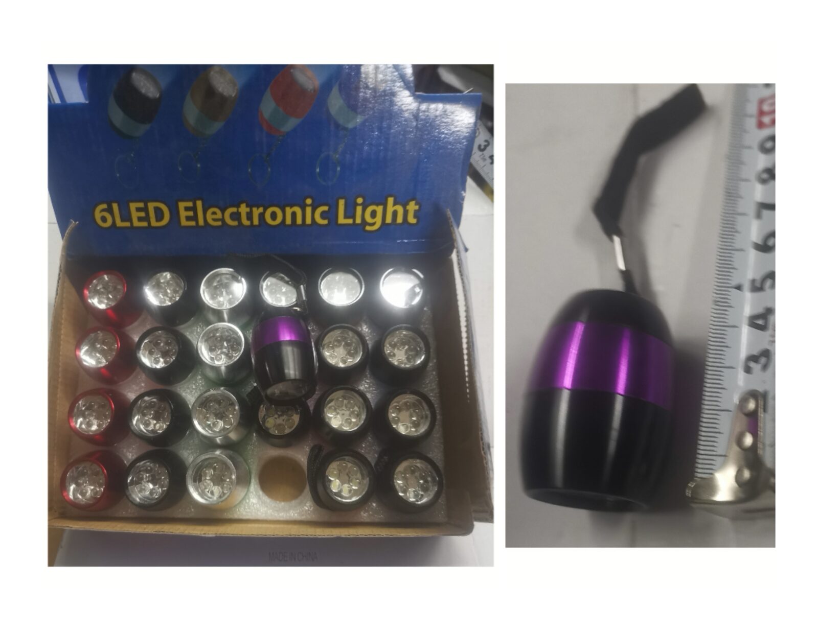 LINTERNA METAL 6 LED FORMA HUEVO ART1003