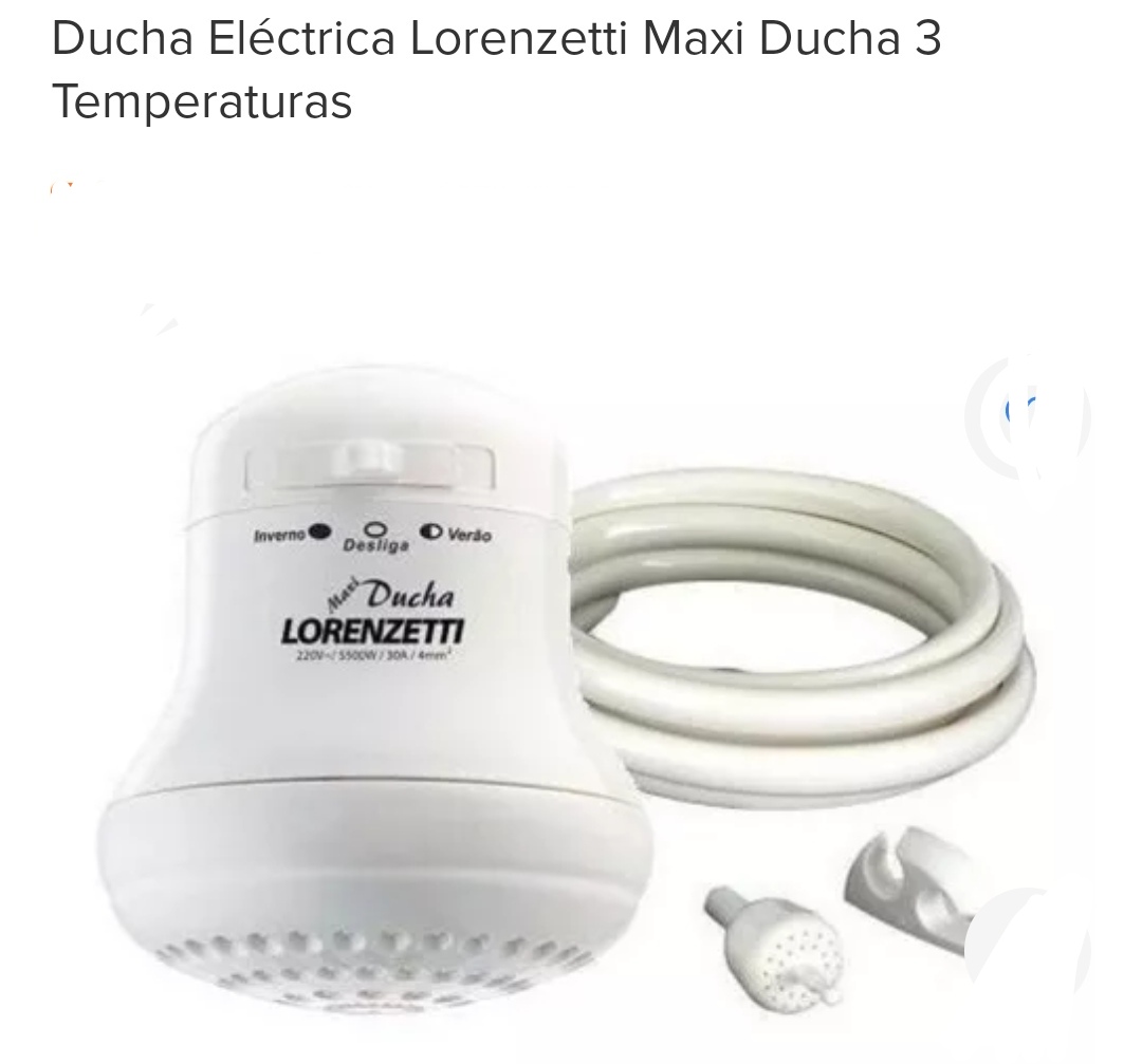 DUCHA LORENCETY MAXI 3 TEMPERATURAS(U19.90)