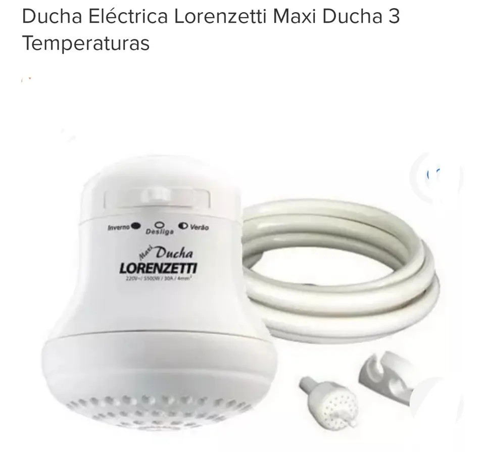 DUCHA LORENCETY MAXI 3 TEMPERATURAS(U19.90)