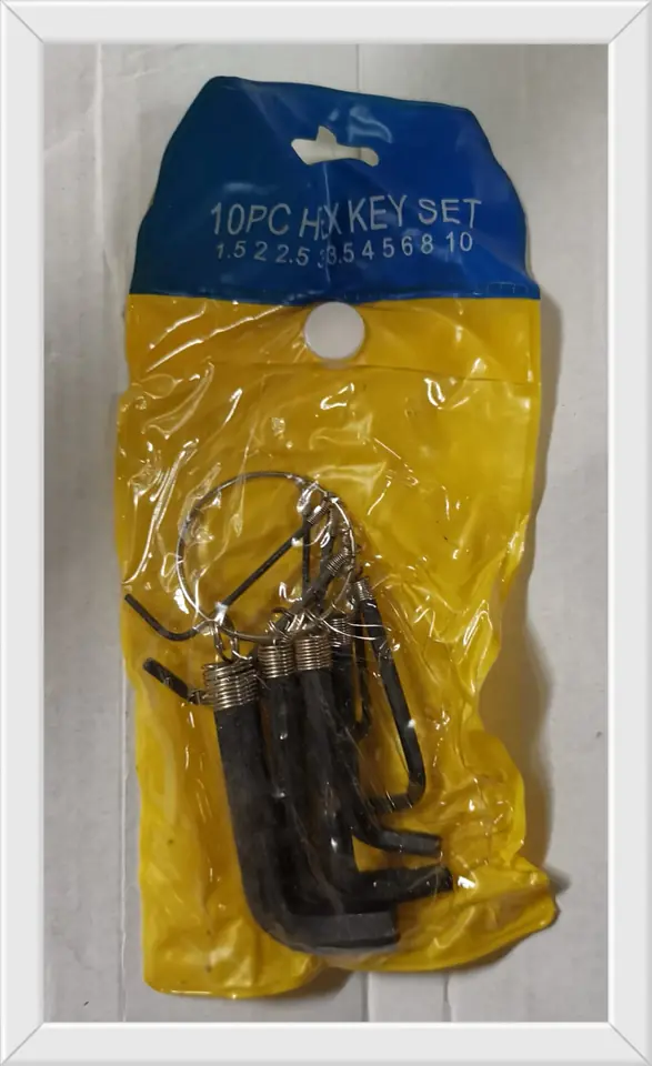 LLAVE ALLEN EN LLAVERO ECO X10 PCS (U060)