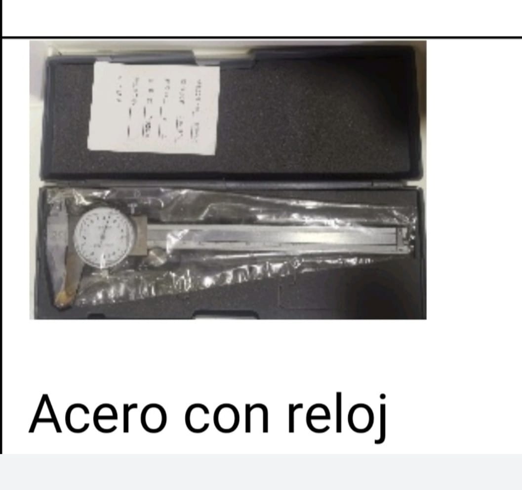 CALIBRE ACERO CON RELOJ ASIMETO 150MM
